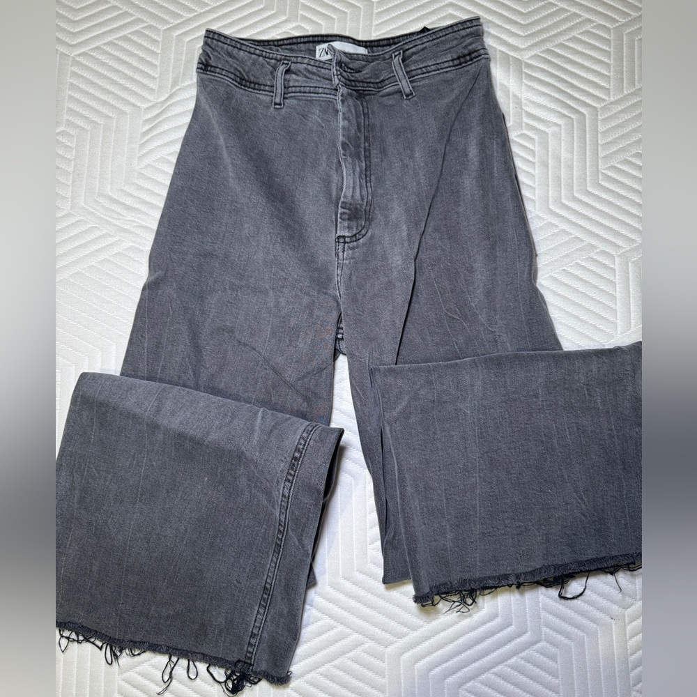 Zara Grey Marine Straight Jeans